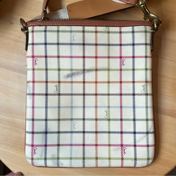 Coach Heritage Tattersall multicolor plaid crossbody - Picture 3 of 9